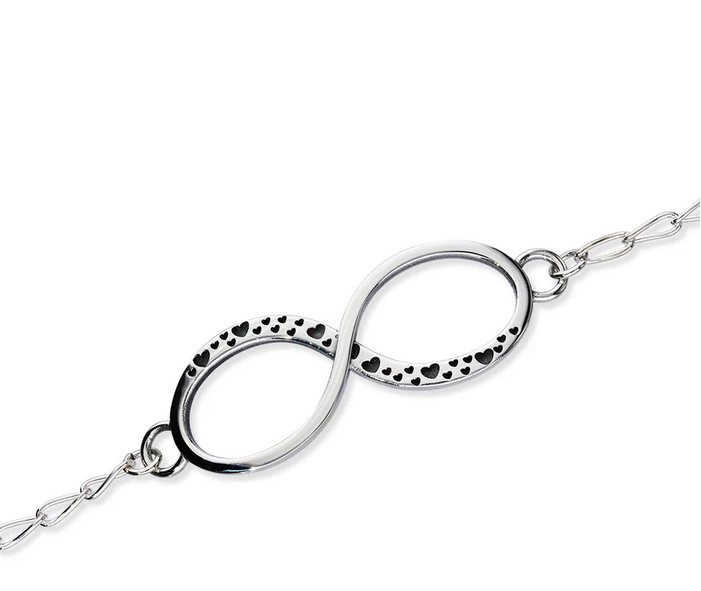 Ortak Infinity of Love Sterling Silver Bangle Bracelet