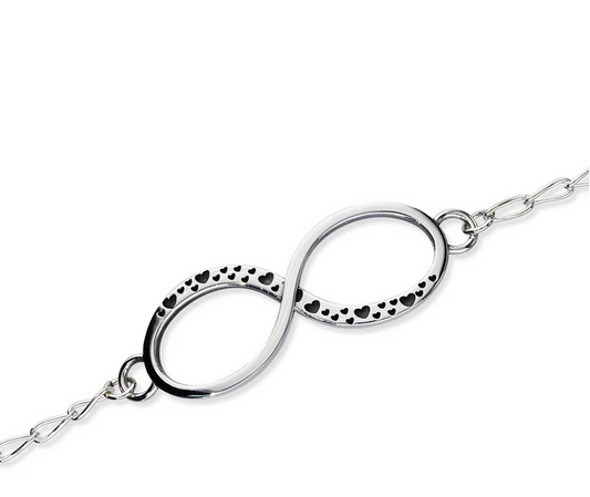 Ortak Infinity of Love Sterling Silver Bangle Bracelet