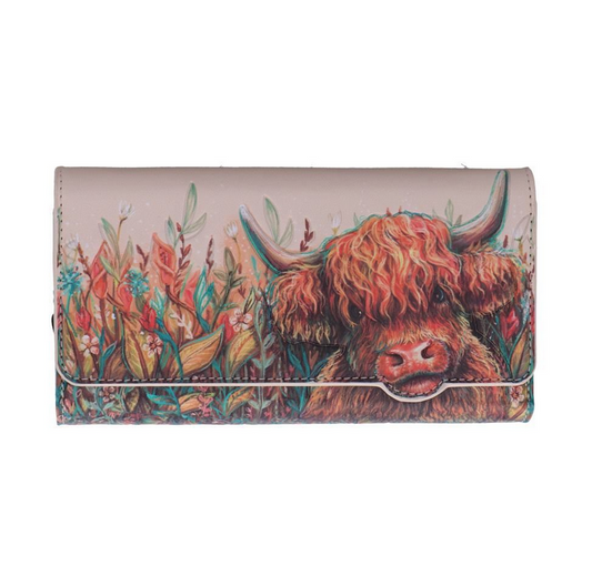 Highand Cow Magnetic Purse
