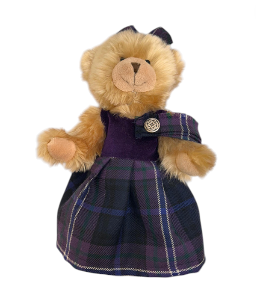 Dark Purple Tartan Bella Bear