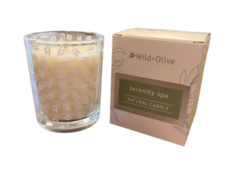 Serenity Spa Boxed Small Glass Candle