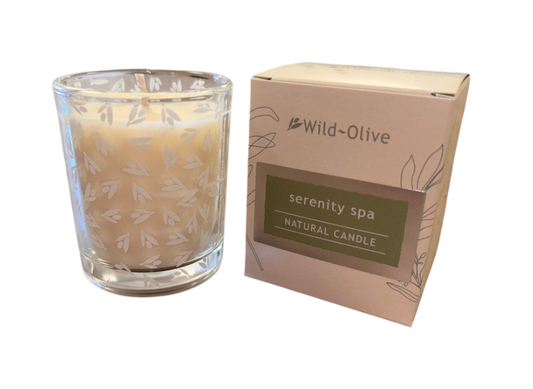 Serenity Spa Boxed Small Glass Candle