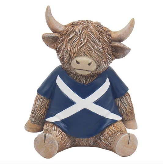 PRE ORDER - Scotland World Cup Saltire Highland Cow Ornament