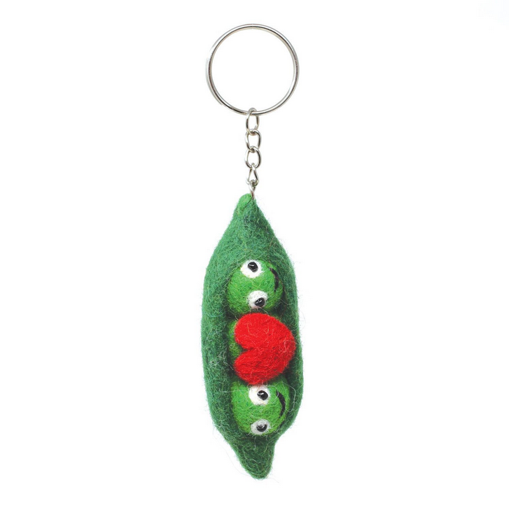 Felt Bag Buddy - Peas With Heart