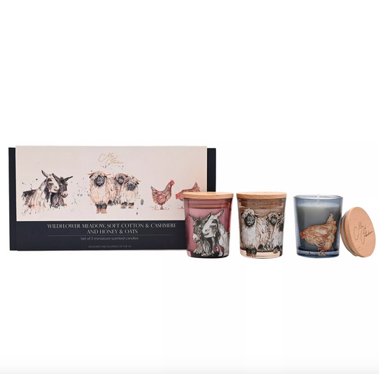 Set Of 3 Mini Candles - The Farm