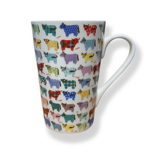 Multicolour Highland Cow Conical Mug