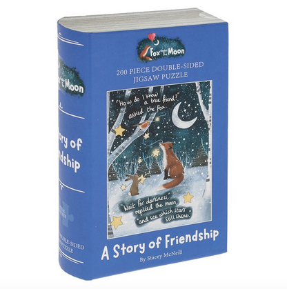 Fox Under The Moon 200 Piece Double Sided Jigsaw Puzzle - Friendship