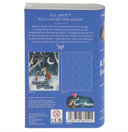 Fox Under The Moon 200 Piece Double Sided Jigsaw Puzzle - Friendship