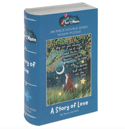 Fox Under The Moon 200 Piece Double Sided Jigsaw Puzzle - Love