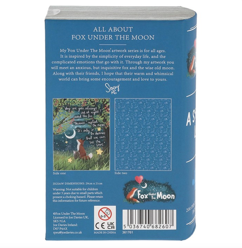 Fox Under The Moon 200 Piece Double Sided Jigsaw Puzzle - Love