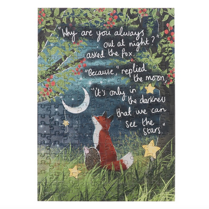Fox Under The Moon 200 Piece Double Sided Jigsaw Puzzle - Love