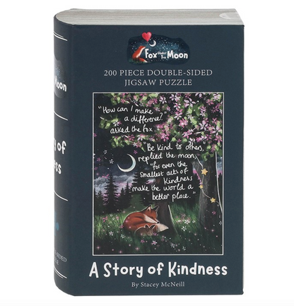 Fox Under The Moon 200 Piece Double Sided Jigsaw Puzzle - Kindness