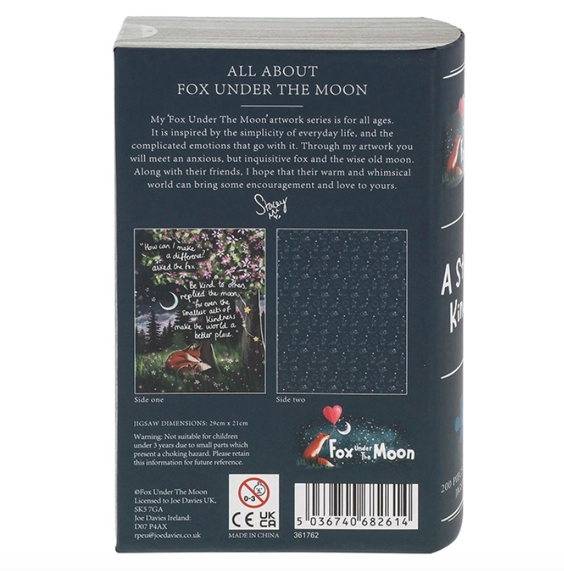 Fox Under The Moon 200 Piece Double Sided Jigsaw Puzzle - Kindness