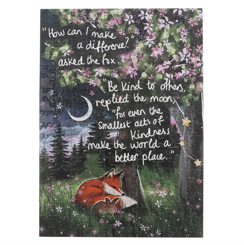 Fox Under The Moon 200 Piece Double Sided Jigsaw Puzzle - Kindness