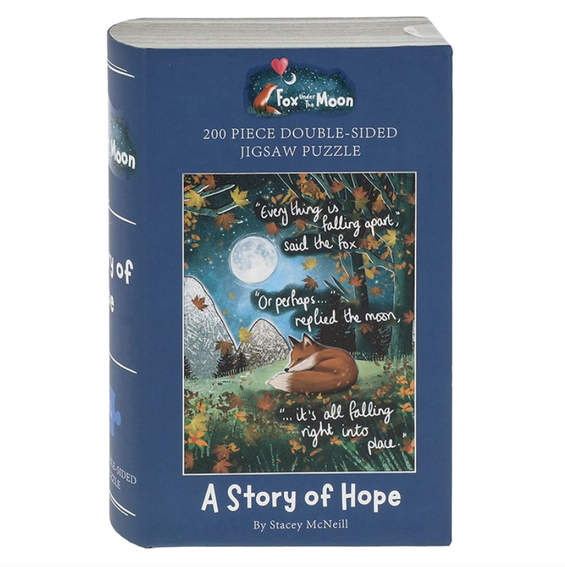 Fox Under The Moon 200 Piece Double Sided Jigsaw Puzzle - Hope