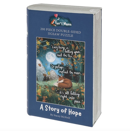 Fox Under The Moon 200 Piece Double Sided Jigsaw Puzzle - Hope