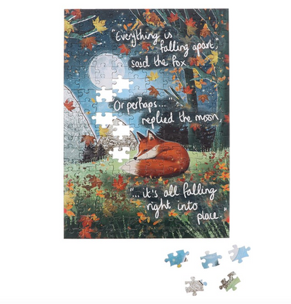 Fox Under The Moon 200 Piece Double Sided Jigsaw Puzzle - Hope