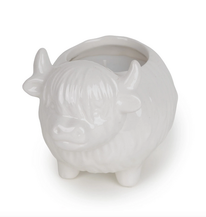 Highland Cow Candle Holder - Heather & Highland Mist
