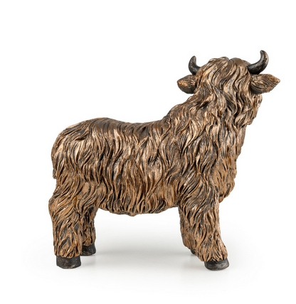 Bronze Effect Highland Cow Ornament