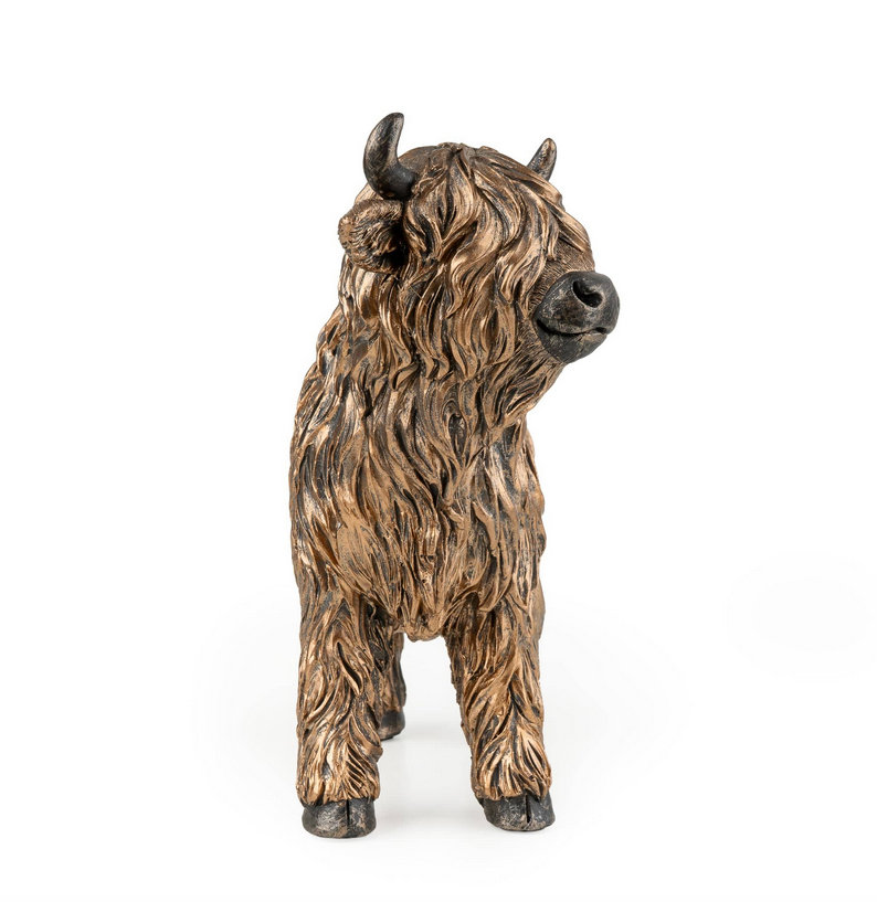 Bronze Effect Highland Cow Ornament