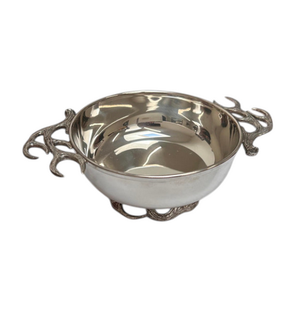 Pewter Stag Horn Toasting Quaich