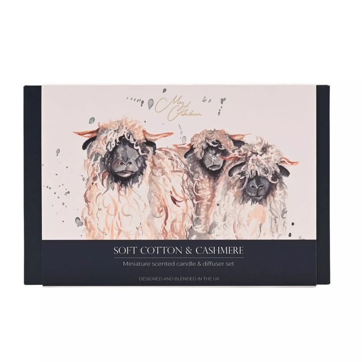 Sheep Candle & Diffuser Gift Set - Cashmere & Wool