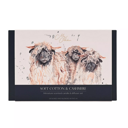 Sheep Candle & Diffuser Gift Set - Cashmere & Wool