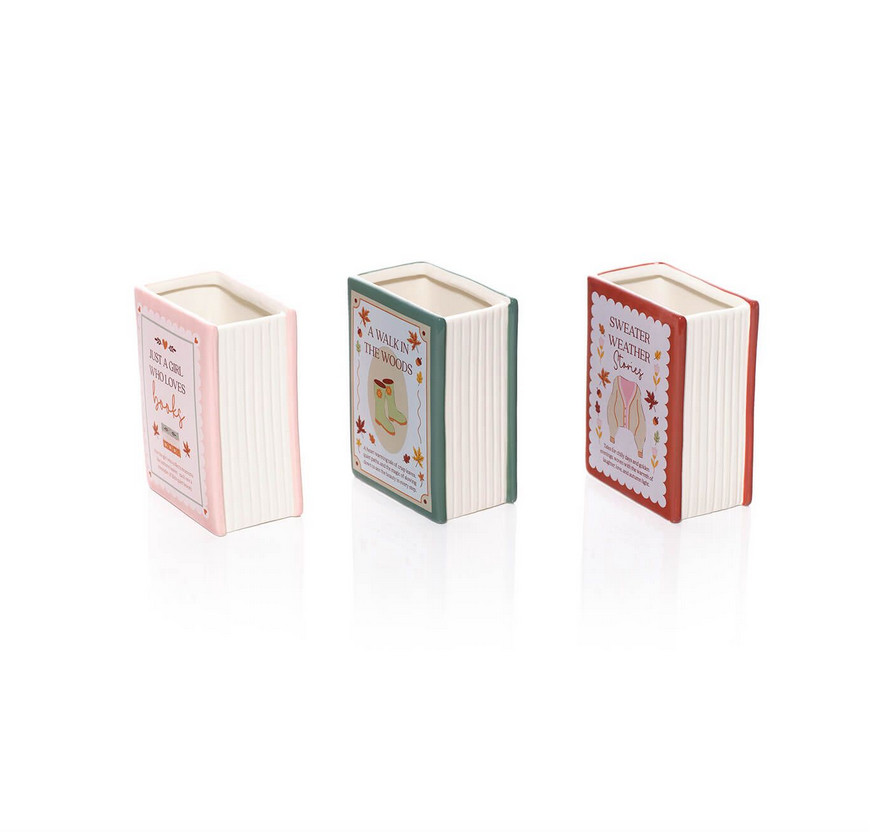 Cosy Chapter Book Vase - 3 Styles Available