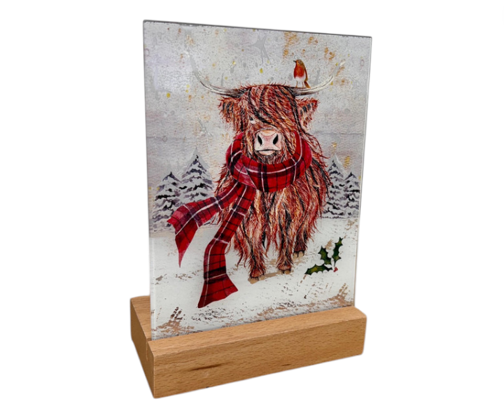 Christmas Highland Cow Tealight Holder
