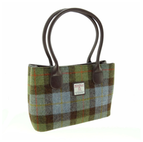 Green Blue MacLeod Tartan 'Cassley' Handbag