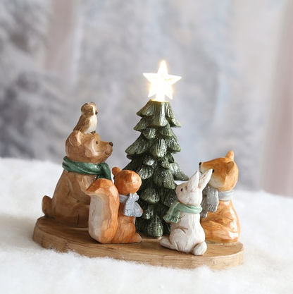 LED Woodland Animal Tree Decoration