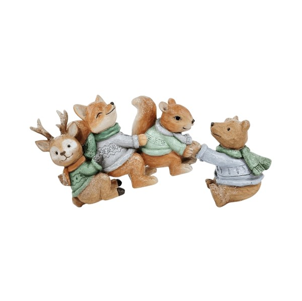 Woodland Playtime Animal Decoration
