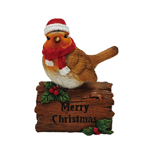 Merry Christmas Sign Robin