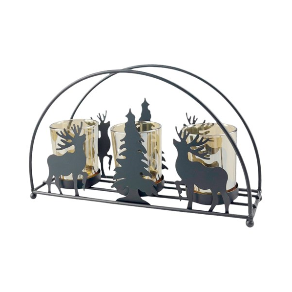 Reindeer & Tree Tealight Holder