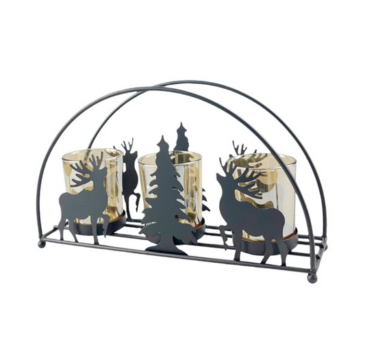 Reindeer & Tree Tealight Holder