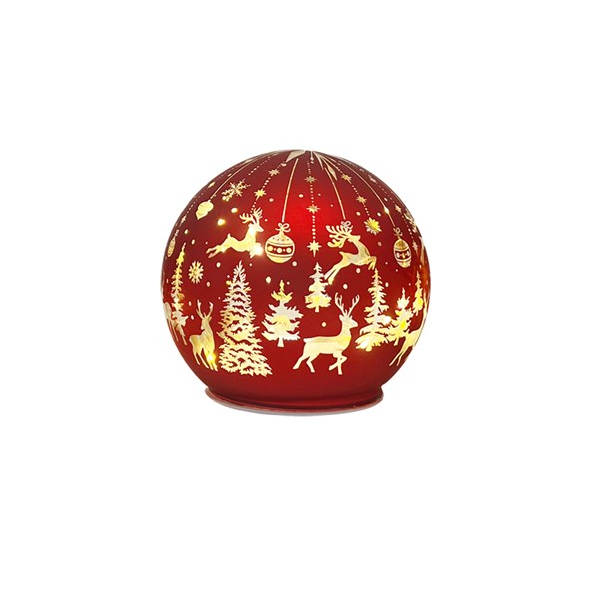 LED Christmas Reindeer Globe - 10cm
