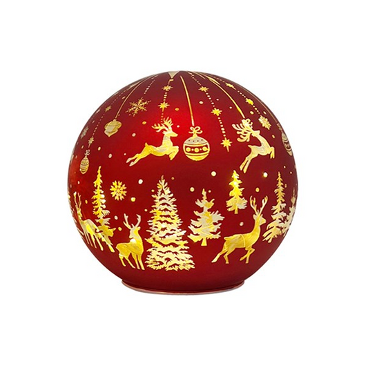LED Christmas Reindeer Globe - 12cm