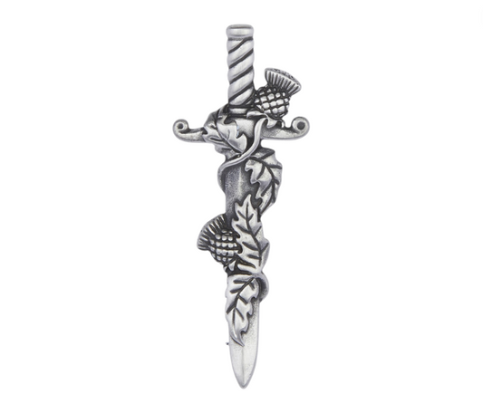 Matte Pewter Wild Thistle Kilt Pin