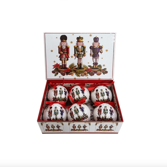 Set Of 6 Nutcracker Baubles