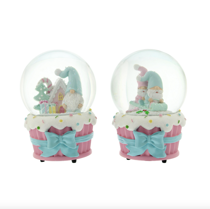 Cupcake Gonk Christmas Snow Globe