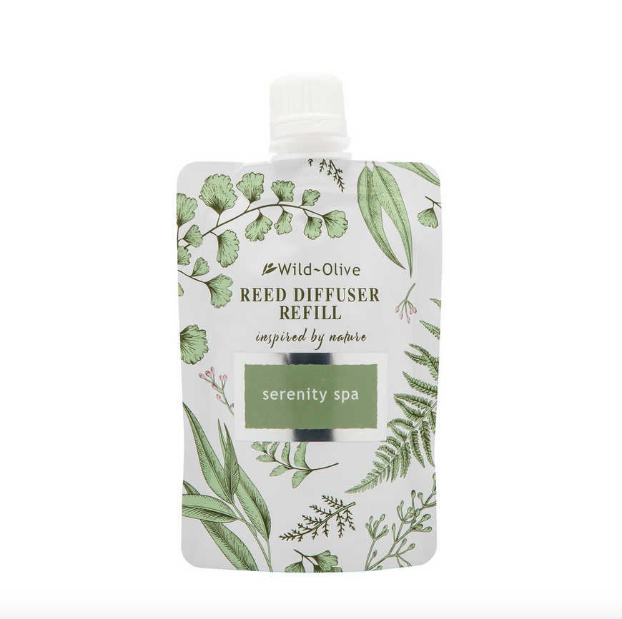Serenity Spa 100ml Diffuser Refill Pouch.