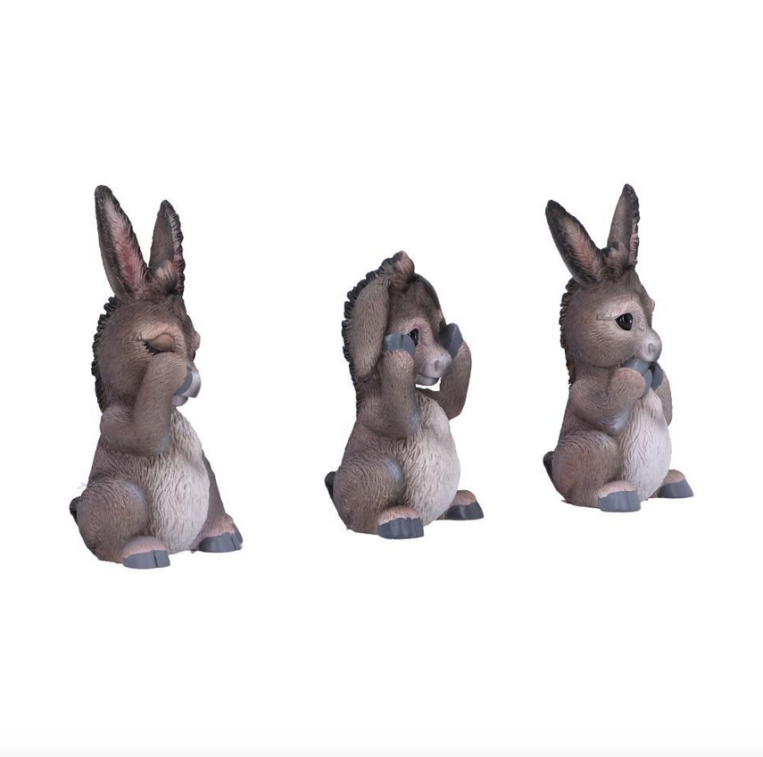 Three Wise Donkeys
