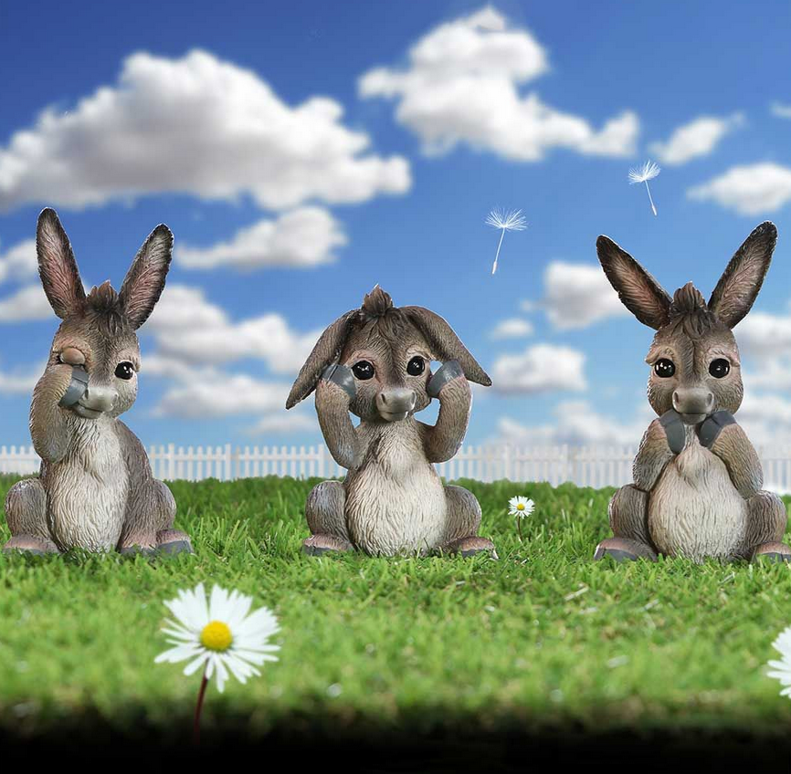 Three Wise Donkeys