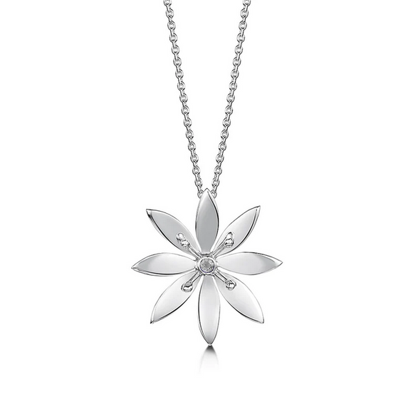 Stunning Scottish Large Allium Sterling Silver Necklace Pendant