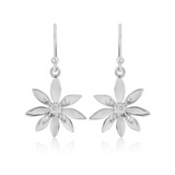 Stunning Scottish Allium Flower Sterling Silver Dangle Drop Earrings