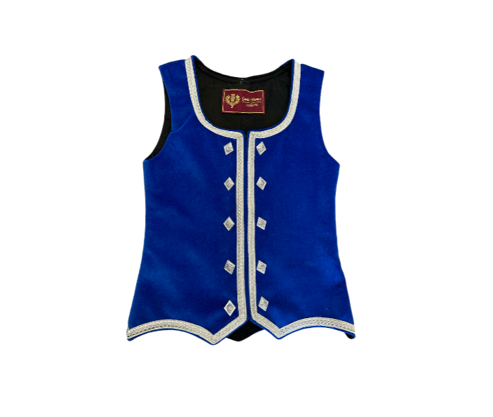 Highland Dancing Waistcoat in Blue  - Size 28
