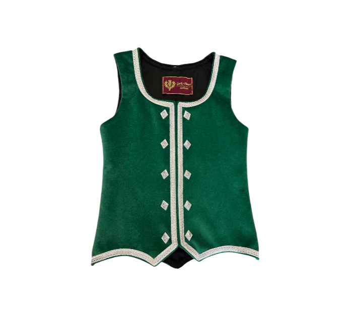 Highland Dancing Waistcoat in Green  - Size 30