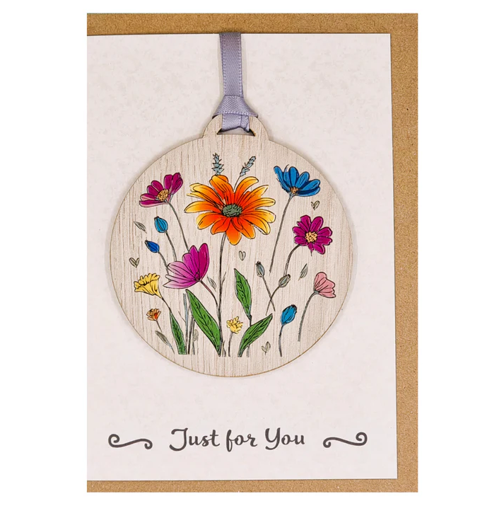 Wildflower Wooden Hanger Card