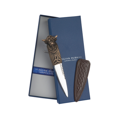 Bronze Highland Cow Daywear Sgian Dubh