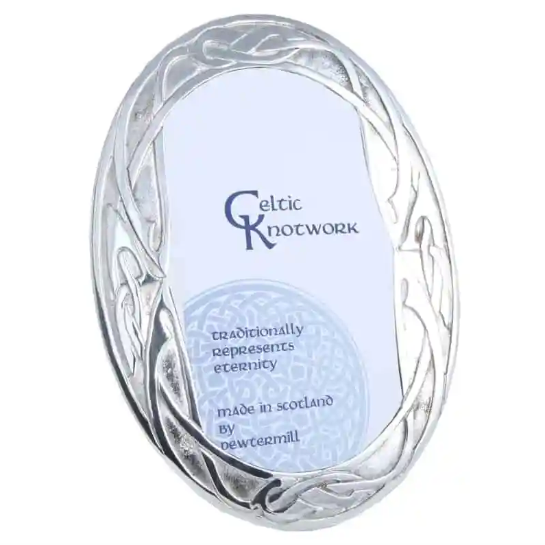 Celtic Knotwork Oval Large Pewter Frame